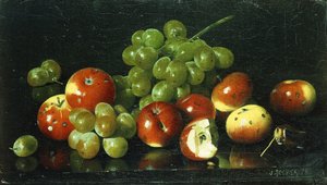 Crabapples और अंगूर के साथ अभी भी जीवन,