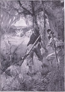 उनकी सभी झोपड़ियाँ और घरेलू सामान एक साथ जल रहे हैं (लिथो)