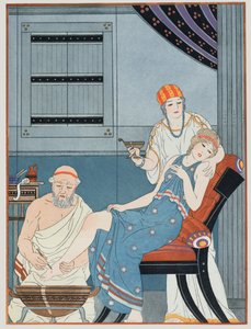 ब्लड लेटिंग, चित्रण &39;द कम्प्लीट वर्क्स ऑफ हिप्पोक्रेट्स&39;, 1932 से द्वारा जोसेफ कुह्न रेग्नियर