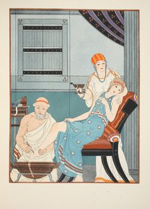 पैर से रक्त देना, 1934 में &39;द वर्क्स ऑफ हिप्पोक्रेट्स&39; से चित्रण द्वारा जोसेफ कुह्न रेग्नियर