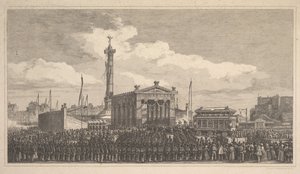जुलाई, 1840, 1840 के स्तंभ के उद्घाटन का समारोह। द्वारा जोसेफ लुई ट्रिमोलेट