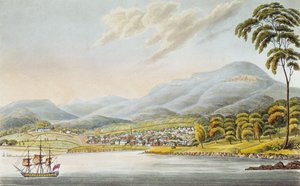 होबार्ट टाउन, 1824 का दृश्य द्वारा जोसेफ लाइकेट