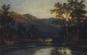 मूनलाइट, 1798 द्वारा एक नदी पर एक पुल द्वारा जोसेफ मैलॉर्ड विलियम टर्नर