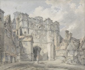 क्राइस्ट चर्च गेट, कैंटरबरी, 1793-94 (कागज पर wc) द्वारा जोसेफ मैलॉर्ड विलियम टर्नर
