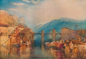 ग्रेनोबल ब्रिज, 1824 द्वारा जोसेफ मैलॉर्ड विलियम टर्नर