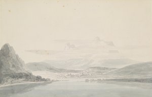 जॉन रॉबर्ट कोजेंस (1752-99) के बाद लैंडस्केप, (कागज पर पेंसिल और पानी के रंग का) द्वारा जोसेफ मैलॉर्ड विलियम टर्नर