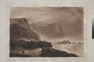 लिबर स्टडियोरम: कोस्ट ऑफ यॉर्कशायर, व्हिट्बी के पास, c.1807-19 द्वारा जोसेफ मैलॉर्ड विलियम टर्नर