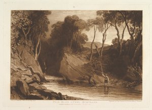 ब्लेयर एथोल के पास, स्कॉटलैंड लिबर स्टडियोरम, भाग VI, प्लेट 30, 1 जून, 1811। द्वारा जोसेफ मैलॉर्ड विलियम टर्नर