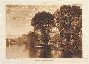 द एल्लोव, आइलवर्थ लिबर स्टडियोरम, भाग XIII, प्लेट 63, 1 जनवरी, 1819। द्वारा जोसेफ मैलॉर्ड विलियम टर्नर