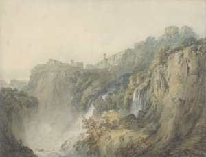 सिबाइल और कैस्केड्स के मंदिर के साथ टिवोली, c.1796-97 (कागज पर ग्राफिकल पर w - c) द्वारा जोसेफ मैलॉर्ड विलियम टर्नर