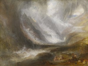 एस्टा की घाटी: स्नोमस्टॉर्म, हिमस्खलन और थंडरस्टॉर्म, 1836-37 द्वारा जोसेफ मैलॉर्ड विलियम टर्नर