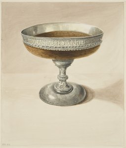 Mazer बाउल और Tazza, एक साथ जुड़ गए (कागज पर पानी के रंग का) द्वारा जोसेफ मैनिंग