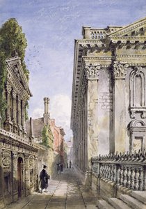 सीनेट हाउस पैसेज, कैम्ब्रिज, 1843 (गम अरबी के साथ wc और बॉडी कलर)