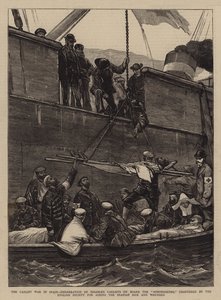 स्पेन में द कारलिस्ट वार, सोमरोस्ट्रो बोर्ड पर विकलांग कार्लिस्टों का अवतार, स्पेनिश बीमार और घायल लोगों की सहायता के लिए अंग्रेजी सोसायटी द्वारा चार्टर्ड