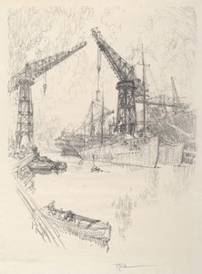 बिल्डिंग डिस्ट्रॉयर, 1917। द्वारा जोसेफ पेनेल