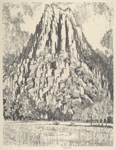 बट्रेसेस, योसेमाइट, 1912। द्वारा जोसेफ पेनेल