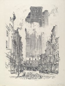 डाउन सनसम स्ट्रीट, 1912। द्वारा जोसेफ पेनेल
