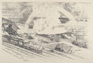 फॉल्स स्टेशन, नियाग्रा, 1910। द्वारा जोसेफ पेनेल