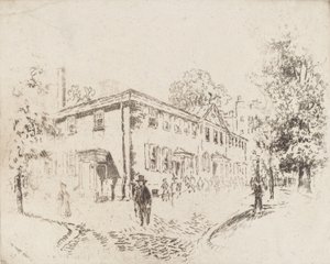 फोर्थ स्ट्रीट, मीटिंग हाउस, फिलाडेल्फिया, 1920। द्वारा जोसेफ पेनेल