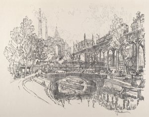 लैंडवेहर नहर, बर्लिन, 1921। द्वारा जोसेफ पेनेल