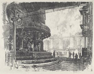 पिग-आयरन बनाना, 1916। द्वारा जोसेफ पेनेल