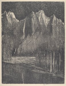 योसेमाइट में रात, 1912। द्वारा जोसेफ पेनेल