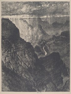 ग्रैंड कैन्यन, 1912 में तूफान। द्वारा जोसेफ पेनेल