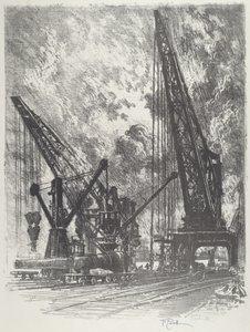 बड़ी बंदूक को दूर ले जाना, 1916। द्वारा जोसेफ पेनेल