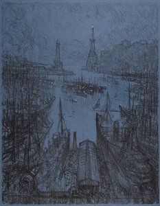 द हार्बर, जेनोआ, 1913 द्वारा जोसेफ पेनेल