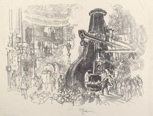 द लिटिल मेन ऑफ़ द बिग हैमर, 1917। द्वारा जोसेफ पेनेल