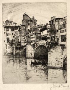 द पोंटे वेक्चियो, 1883। द्वारा जोसेफ पेनेल