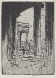 पोर्टिको, ब्रिटिश संग्रहालय द्वारा Joseph Pennell