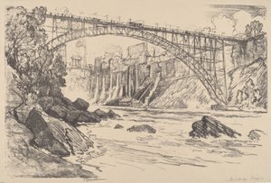स्टील ब्रिज, 1910। द्वारा जोसेफ पेनेल