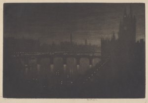 वेस्टमिंस्टर, शाम, 1909। द्वारा जोसेफ पेनेल