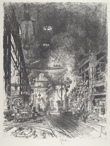 भट्टियों के भीतर, 1916। द्वारा जोसेफ पेनेल