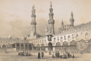 22. एल अहजर मस्जिद, काहिरा, 1843 का आंगन।
