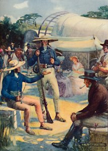1820 सेटलर्स और उनके बोअर कॉन्वॉय, 1909 द्वारा जोसेफ रैटक्लिफ स्कीलटन