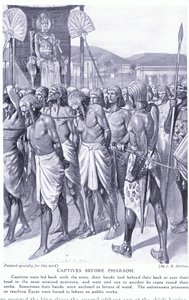 फिरौन से पहले बंदी, c.1920 (लिथो) द्वारा जोसेफ रैटक्लिफ स्कीलटन