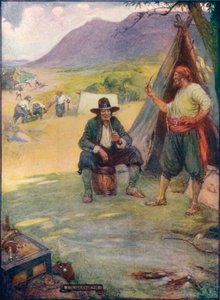 जहाँ अब केप टाउन स्टेंड्स के महान शहर, वे सेट अप उनके टेंट और हट्स, c1908, c1920। द्वारा जोसेफ रैटक्लिफ स्कीलटन