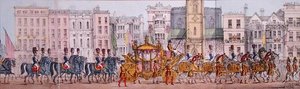 9 नवंबर 1837 (लिथो) पर लंदन शहर के माध्यम से महारानी विक्टोरिया की शाही प्रगति का मनोरम प्रतिनिधित्व (विस्तार) द्वारा जोसेफ रॉबिन्स