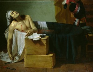 द डेथ ऑफ़ मराट, 1793 द्वारा जोसेफ रोजे