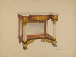 कंसोल तालिका, 1936। द्वारा जोसेफ रोथेनबर्ग