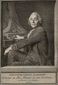 क्रिस्टोफ़-गेब्रियल (क्रिस्टोफ़ गेब्रियल) एलेग्रेन (1710-1795) का पोर्ट्रेट फ्रांसीसी मूर्तिकार - जोसेफ-सिफरिन डुप्लेसिस द्वारा पेंटिंग के बाद उत्कीर्णन द्वारा जोसेफ सिफ्रेड (बाद) डुप्लेसिस