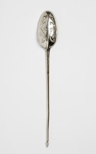 स्ट्रेनिंग स्पून, c.1725 (सिल्वर)