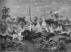 पैगोडा, पेगू के पास, c1880