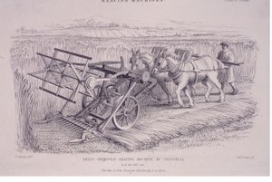 बेल्स ने क्रॉसकिल, c1840s द्वारा रिपिंग मशीन में सुधार किया। द्वारा जोसेफ विल्सन लोरी