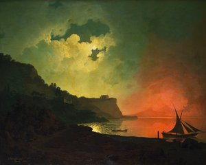 Posilipo से Vesuvius द्वारा डर्बी के जोसेफ राइट
