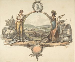 फ्रंटिसपीस के लिए डिजाइन, सीए। 1793. द्वारा योशिय्याह बॉयडेल