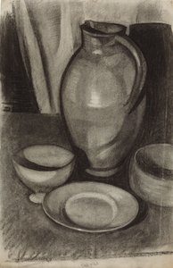 स्टिल लाइफ विथ ए जग; नेचर मॉ ला लाशे, 1910 द्वारा जुआन ग्रिस