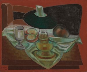 दीपक के नीचे; दीपक के तहत, 1925 द्वारा जुआन ग्रिस
